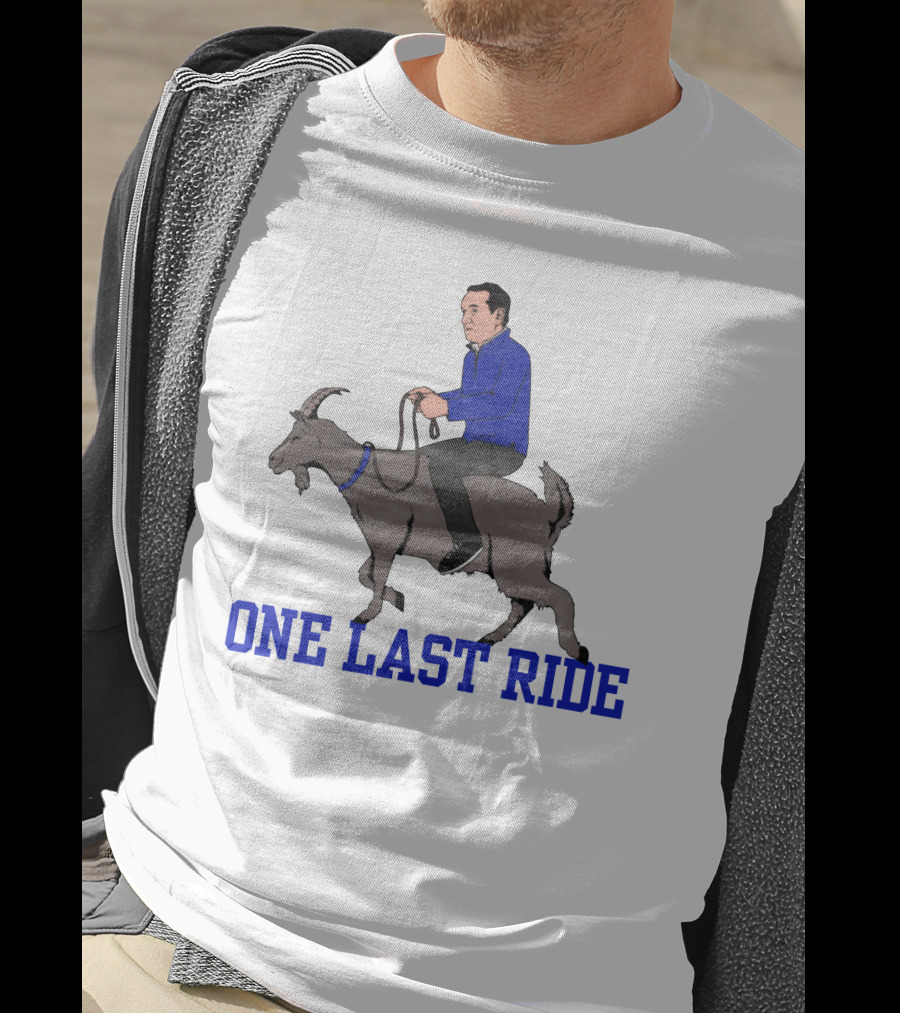One Last Ride Goat Rider Blue T-Shirt