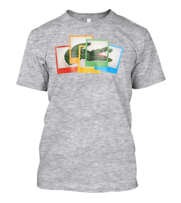 Lacoste X Polaroid Colorful Crocodile Overlapping Frames T-Shirt