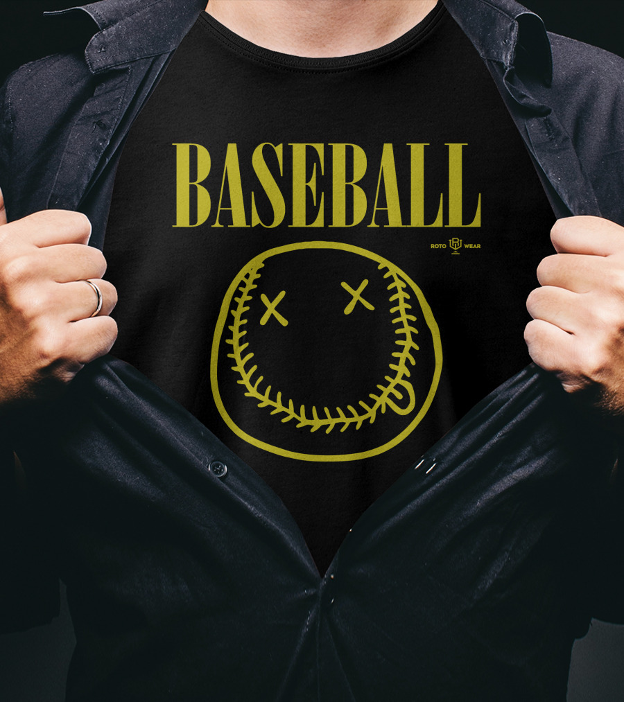 BASEBALL Smells Like Seam Spirit RotoWear T-Shirt