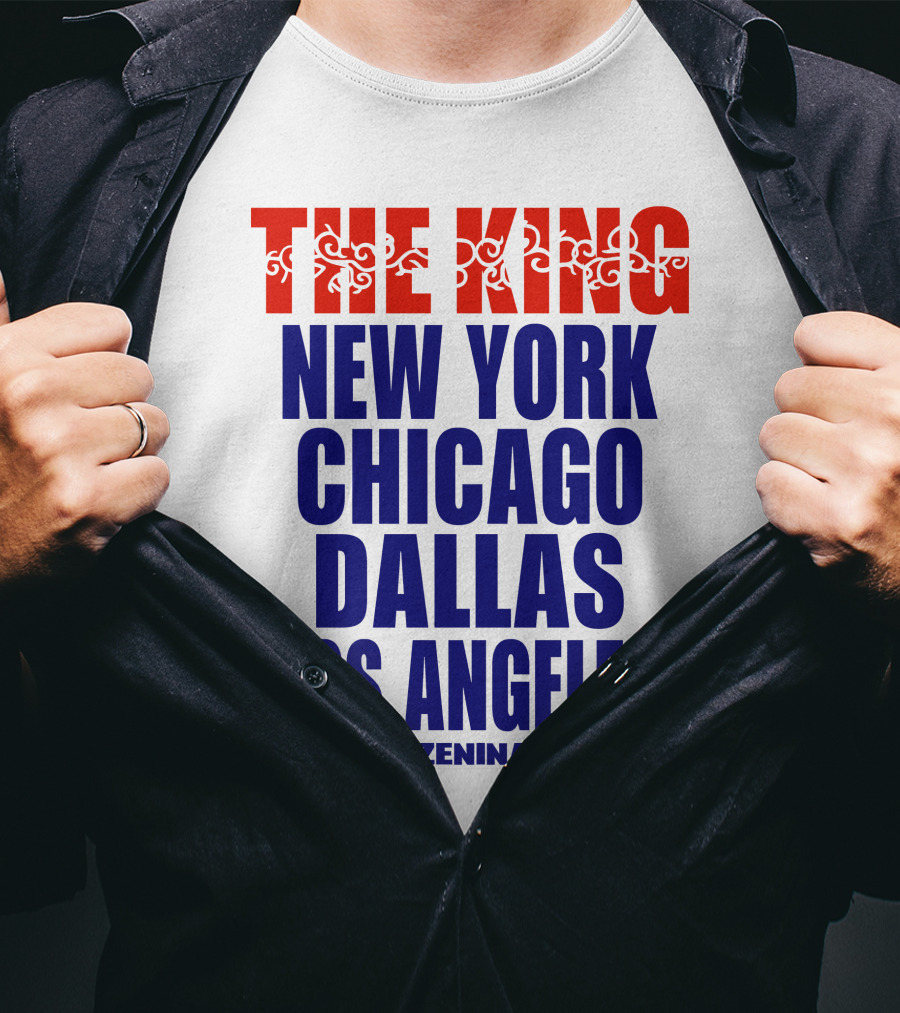THE KING New York Chicago Dallas Los Angeles Kazeninare T-Shirt