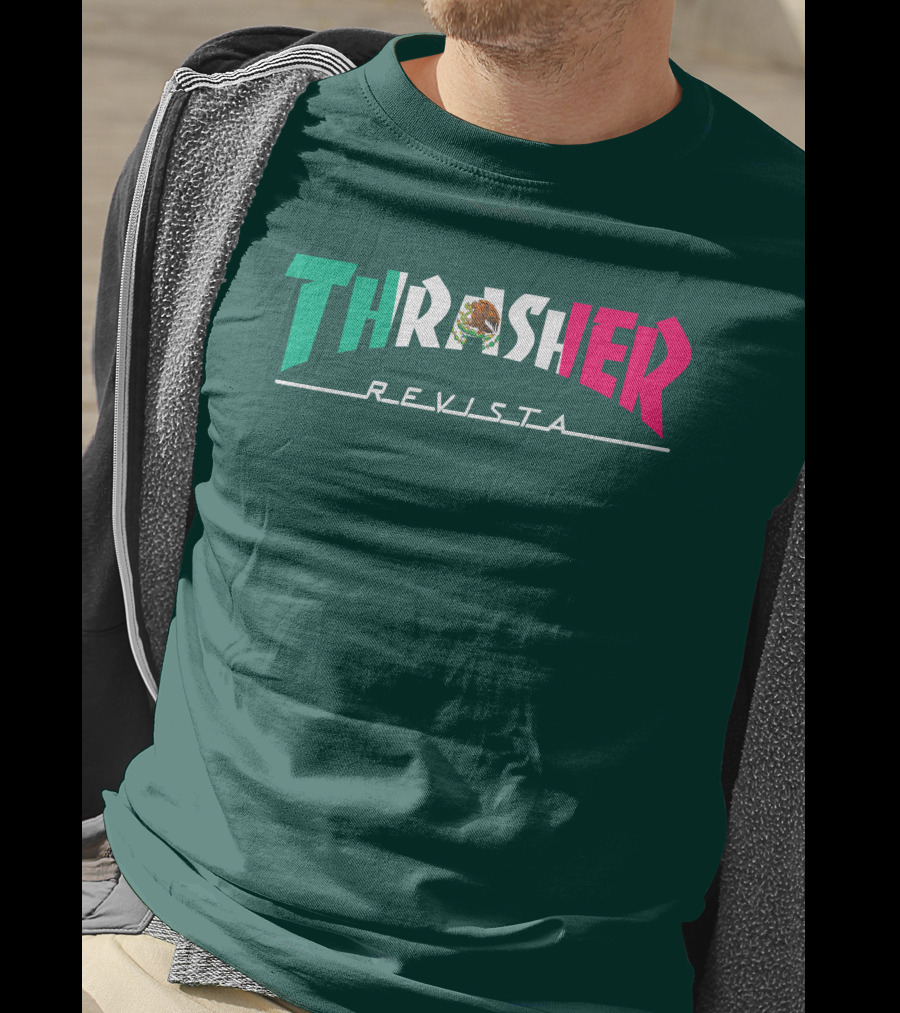 Thrasher Revista Mexican Flag Colors T-Shirt