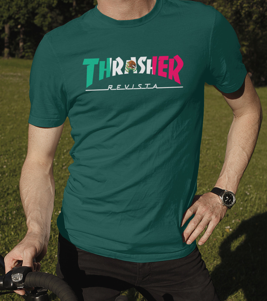 Thrasher Revista Mexican Flag Colors T-Shirt