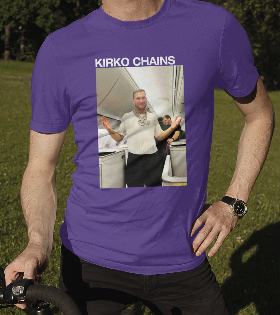 Kirko Chains Airplane Pose With Necklace T-Shirt
