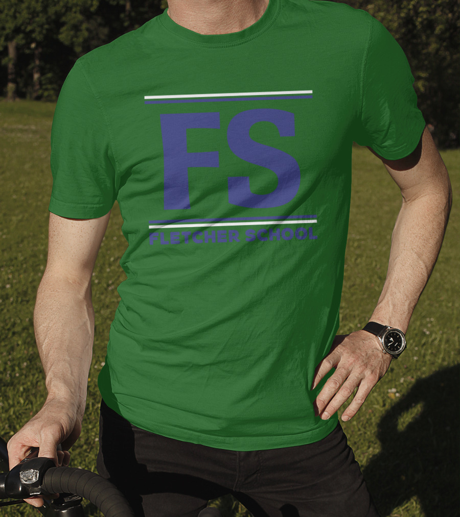 FS Fletcher School Green Background T-Shirt