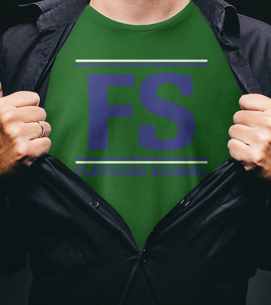 FS Fletcher School Green Background T-Shirt