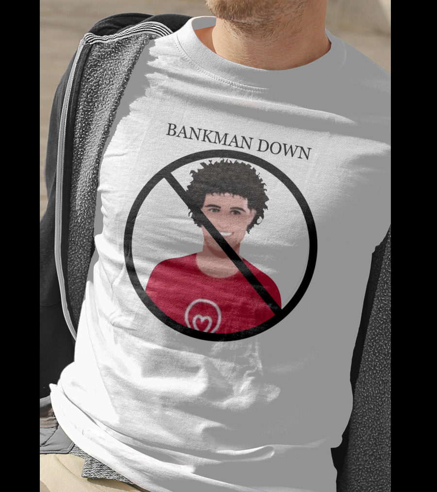 BANKMAN DOWN Red No Symbol Heart T-Shirt