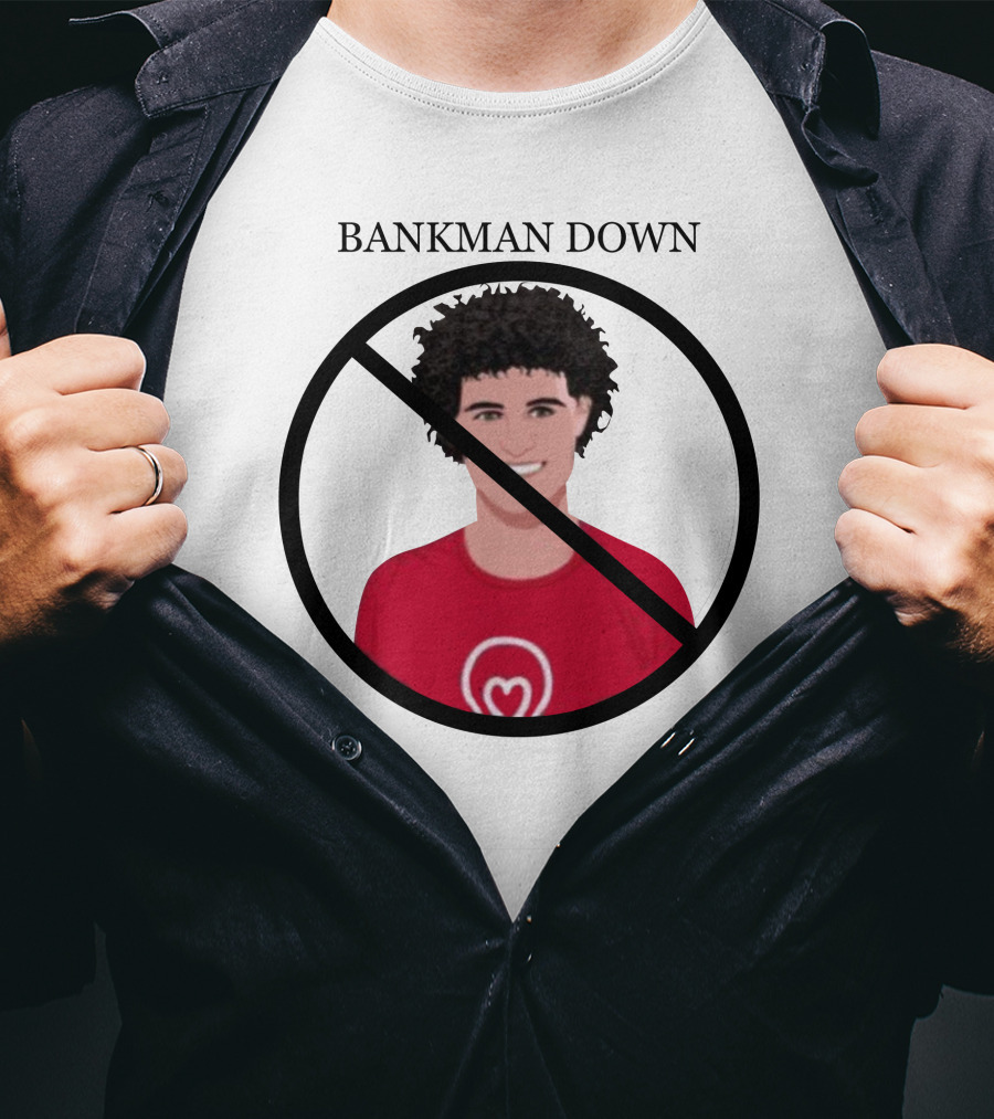 BANKMAN DOWN Red No Symbol Heart T-Shirt