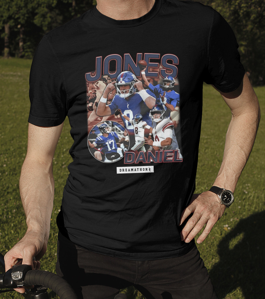 Jones Daniel Dreamathon Football Giants Quarterback Athlete T-Shirt