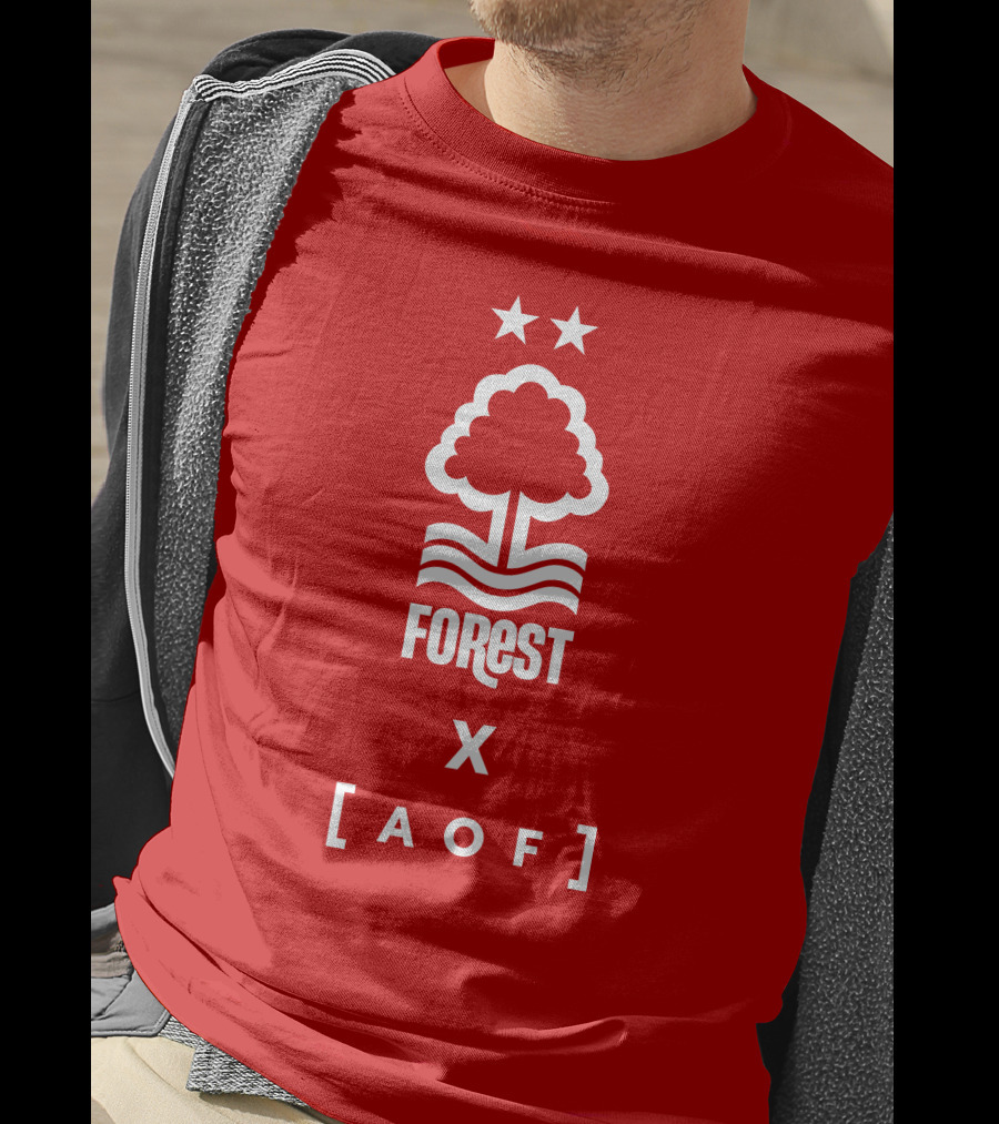 Forest X AOF Nottingham Collaboration Two Stars T-Shirt