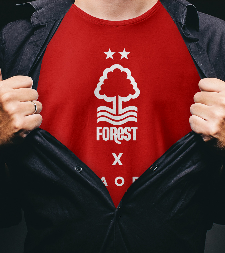 Forest X AOF Nottingham Collaboration Two Stars T-Shirt