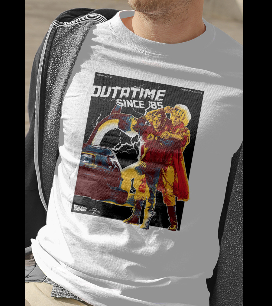 Dutatime Since '85 Back To The Future Michael J. Fox Christopher Lloyd Universal T-Shirt
