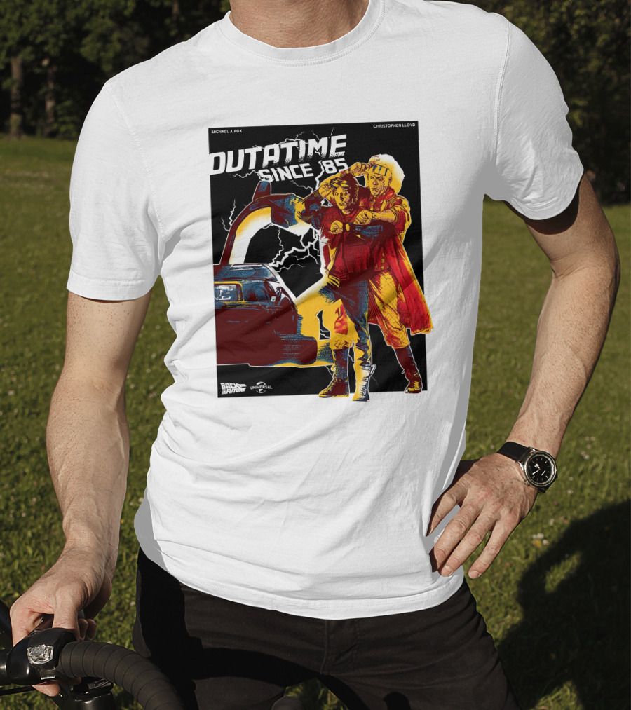 Dutatime Since '85 Back To The Future Michael J. Fox Christopher Lloyd Universal T-Shirt
