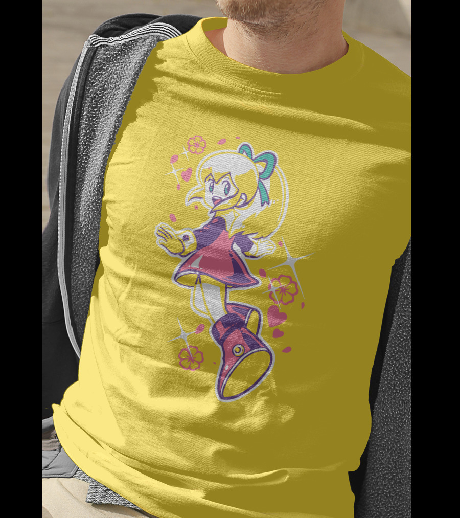 Good Luck Out There Cute Anime Girl With Flowers And Hearts T-Shirt