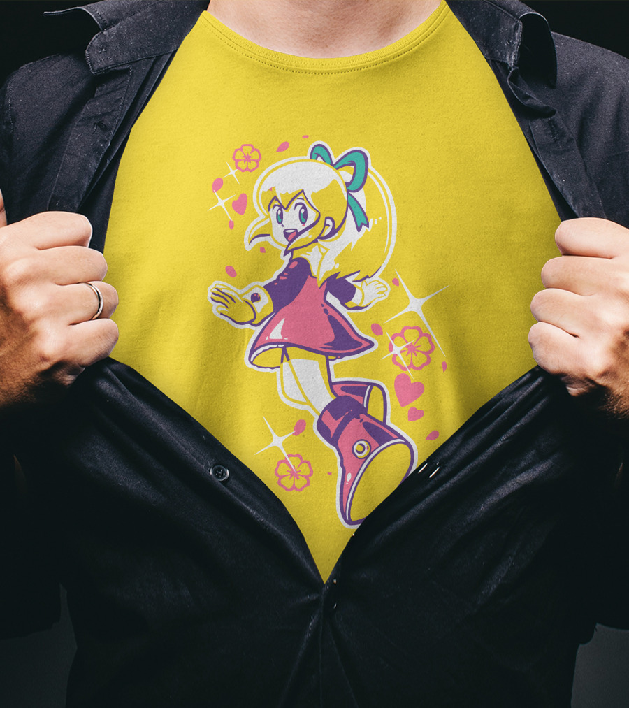 Good Luck Out There Cute Anime Girl With Flowers And Hearts T-Shirt