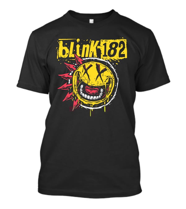Blink182 Punk Smiley Distressed Face T-Shirt