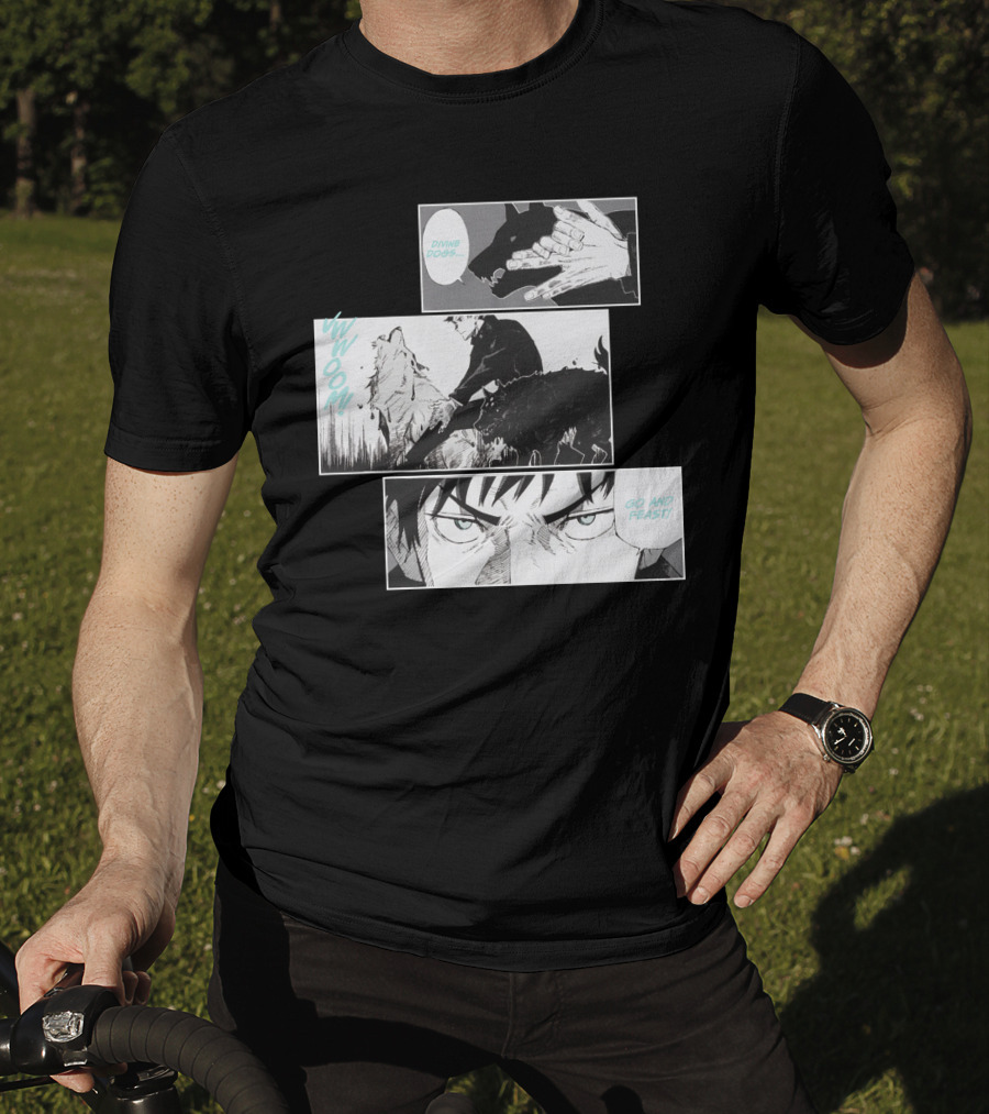 Shonen Jump Jujutsu Kaisen Megumi Divine Dogs Go And Feast T-Shirt