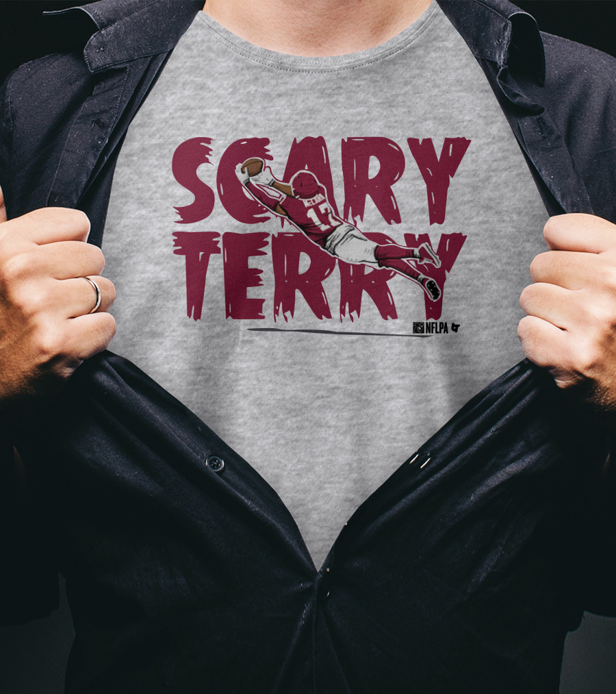 Scary Terry NFLPA Football Player Dive Catch T-Shirt