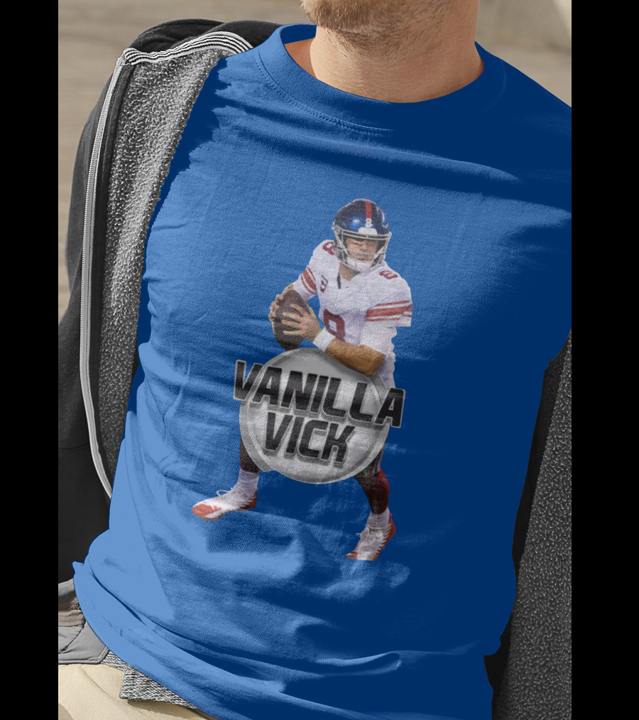 Vanilla Vick Football Quarterback Blue Jersey T-Shirt