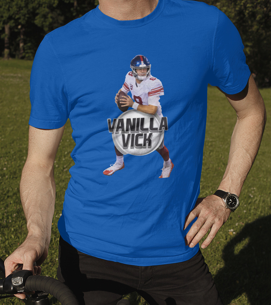Vanilla Vick Football Quarterback Blue Jersey T-Shirt