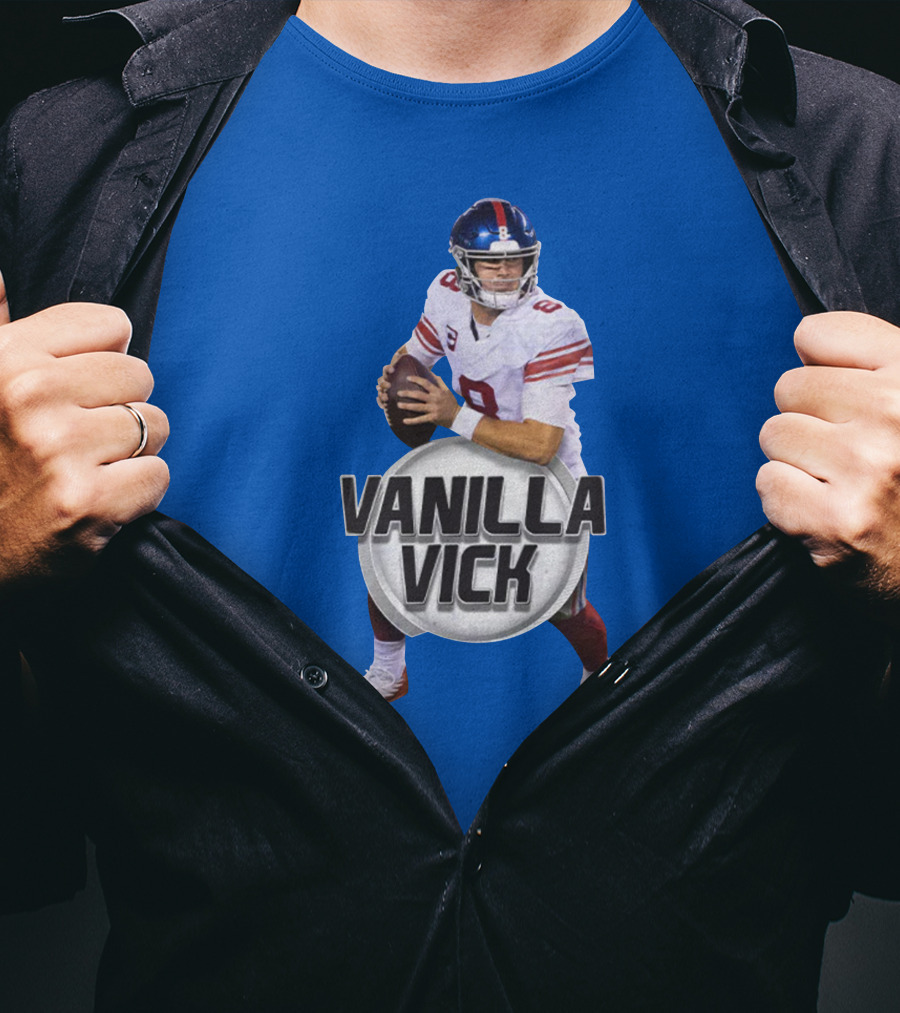 Vanilla Vick Football Quarterback Blue Jersey T-Shirt
