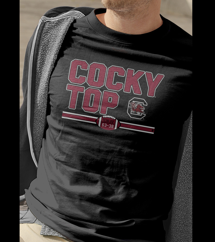 Cocky Top Gamecocks Victory 63-38 Football 11.19.22 T-Shirt