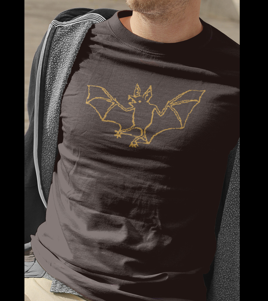 Cave Town Bat Sketch Knit T-Shirt