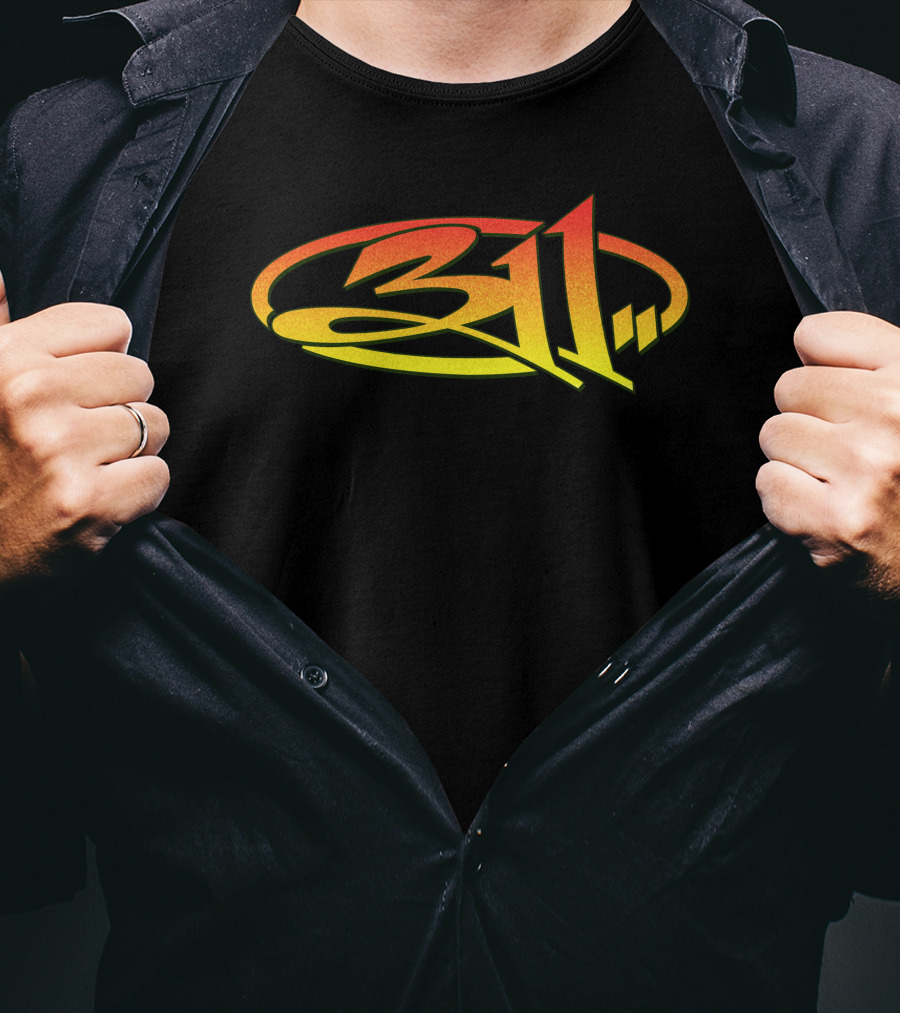 311 Band Logo Gradient Oval T-Shirt