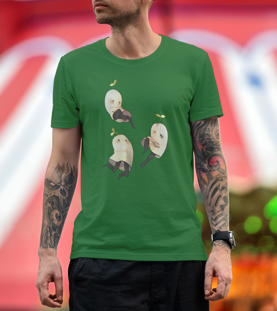 Some Silly Ghost Buddies with Sprouts and Black Tights T-Shirt