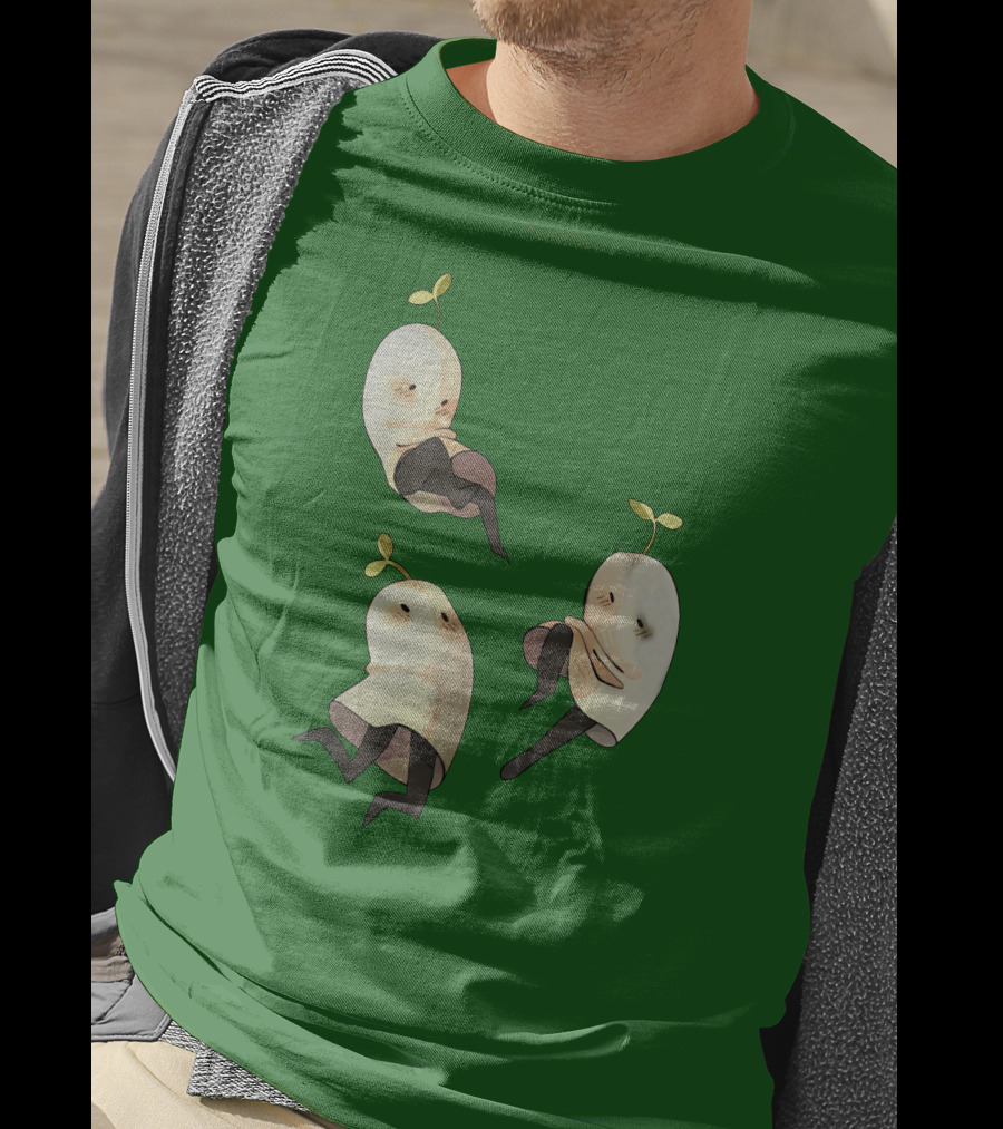 Some Silly Ghost Buddies With Sprouts And Black Tights T-Shirt