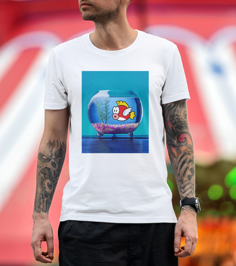 Nintendo Mario Cheep Cheep Fish Bowl T-Shirt
