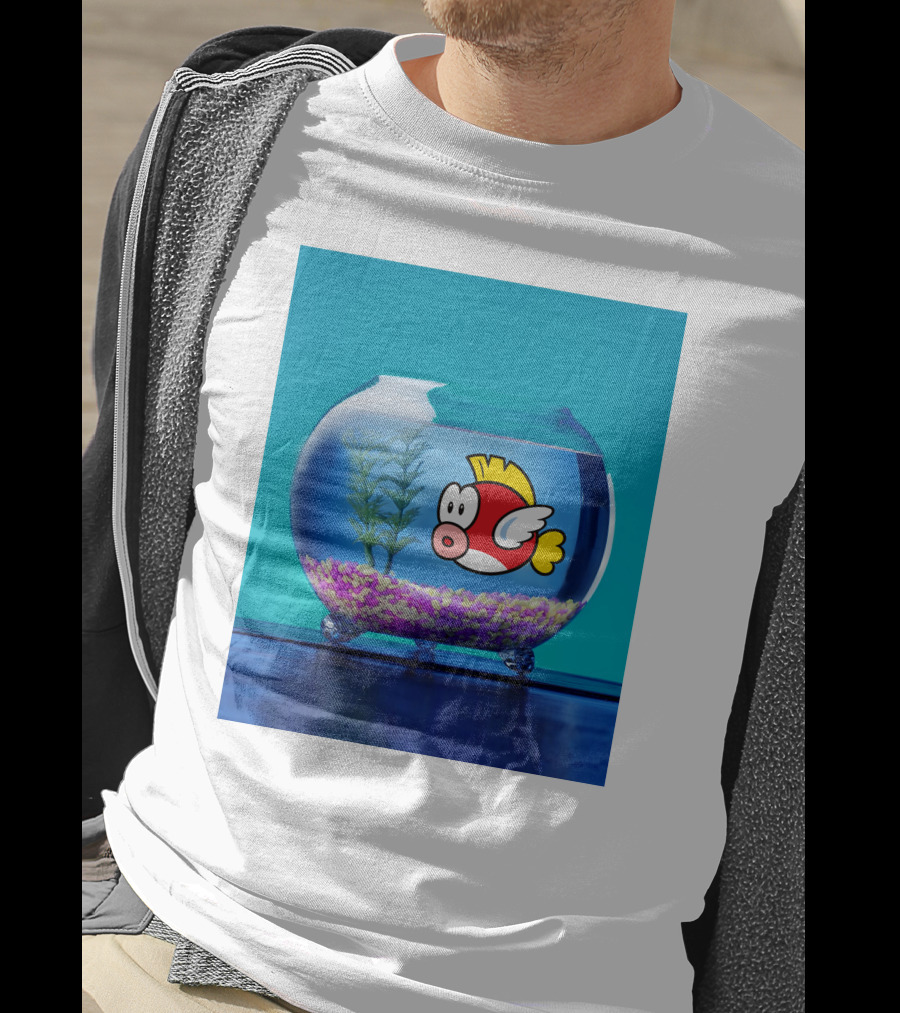 Nintendo Mario Cheep Cheep Fish Bowl T-Shirt