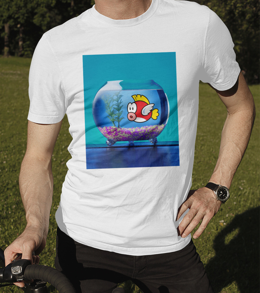 Nintendo Mario Cheep Cheep Fish Bowl T-Shirt