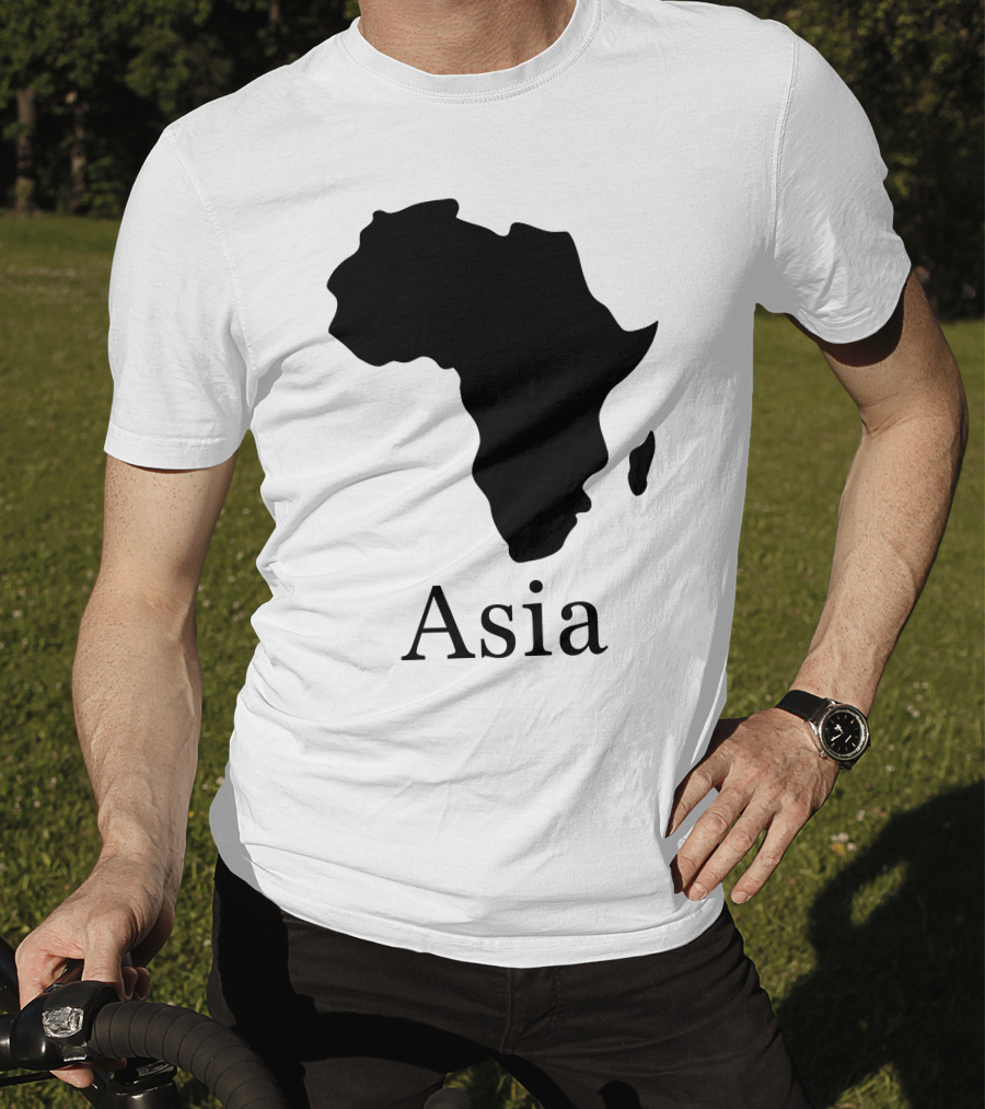 Asia Africa Map Optical Illusion T-Shirt