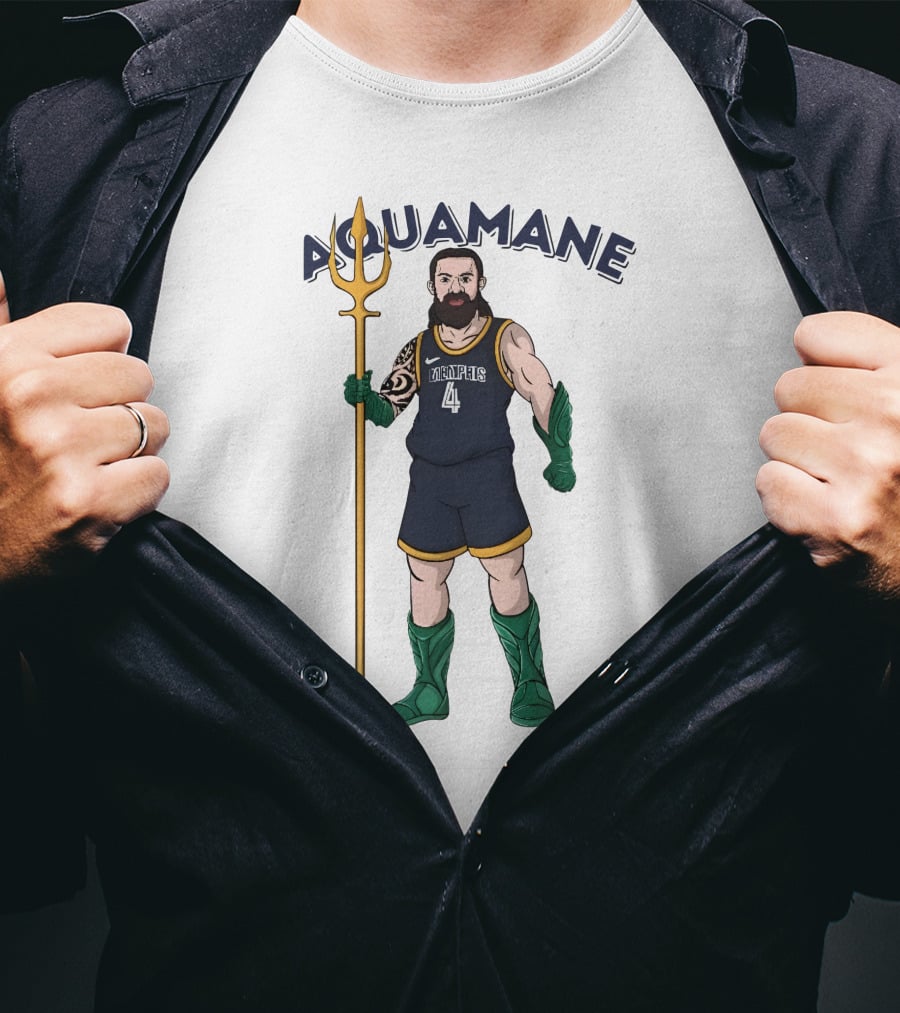 Aquamane Steven Adams Memphis Basketball Number 4 T-Shirt