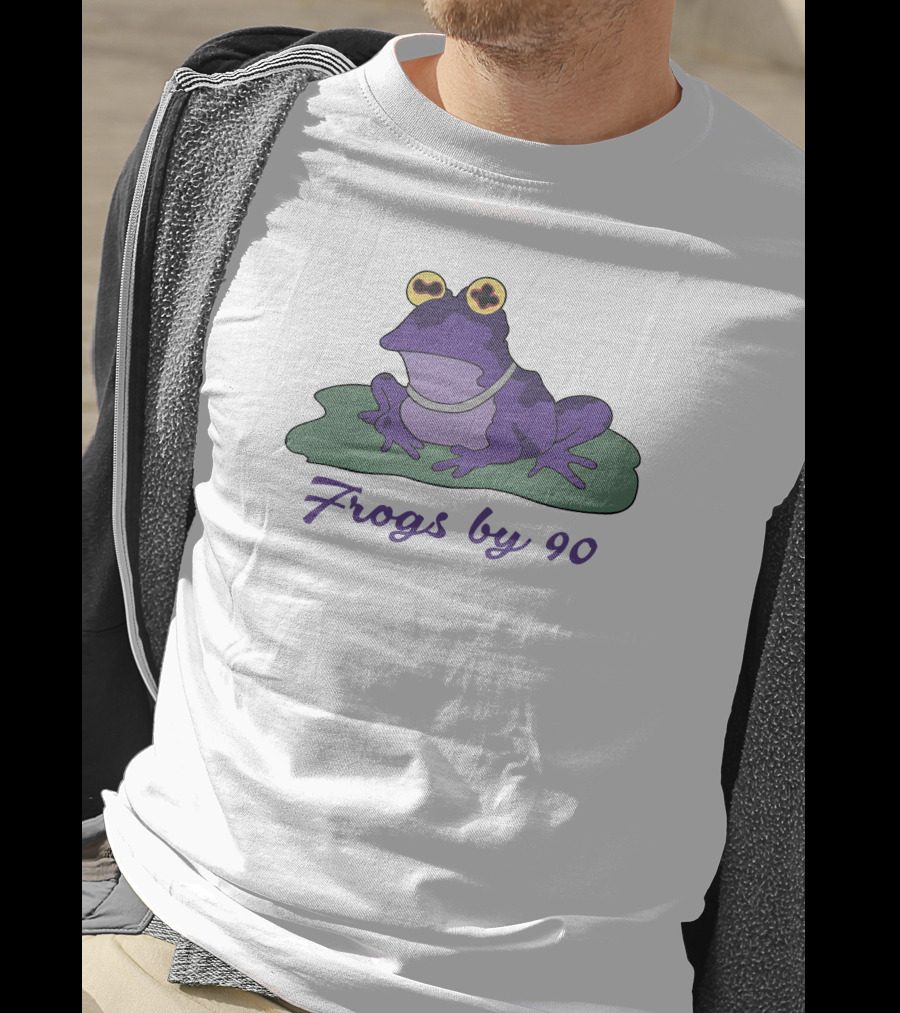 Frogs By 90 Purple Frog On Lily Pad T-Shirt