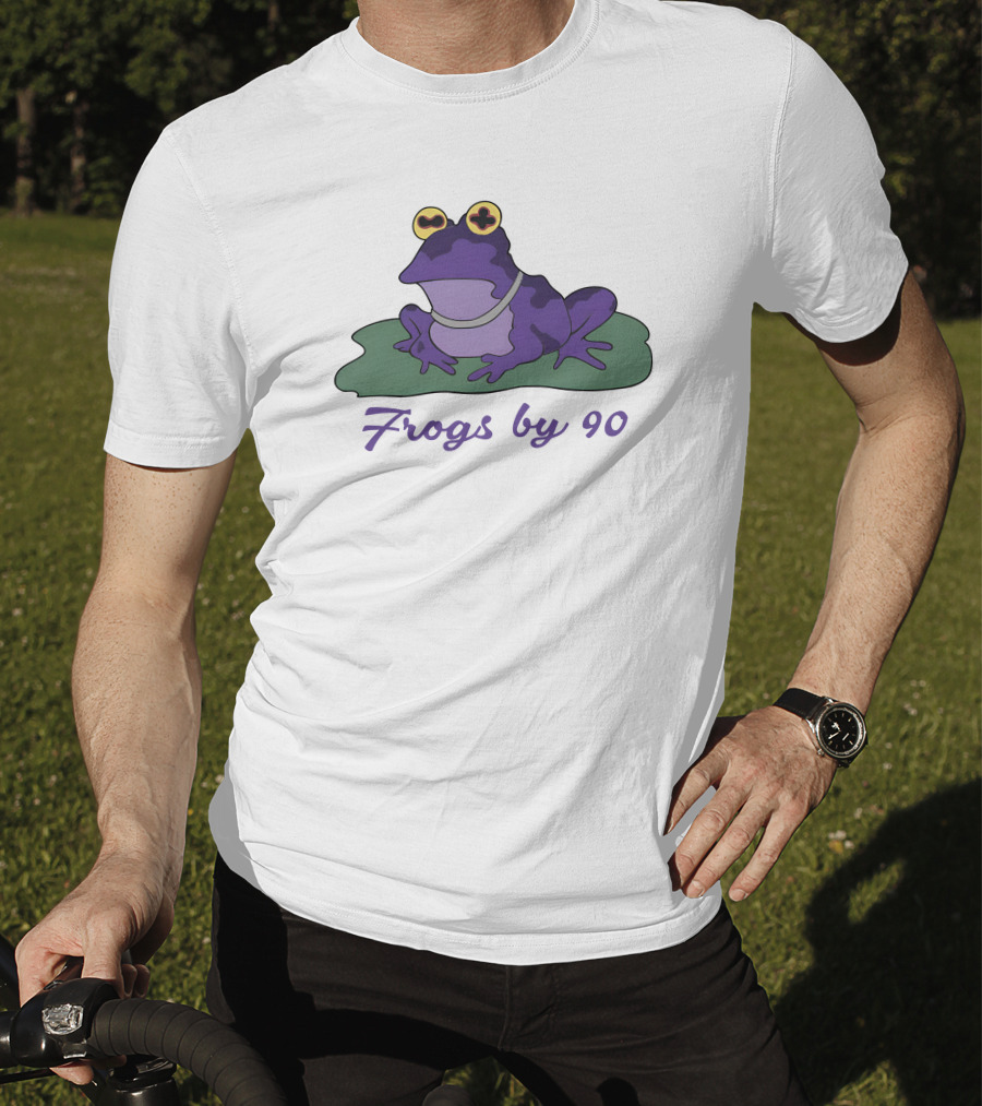 Frogs By 90 Purple Frog On Lily Pad T-Shirt