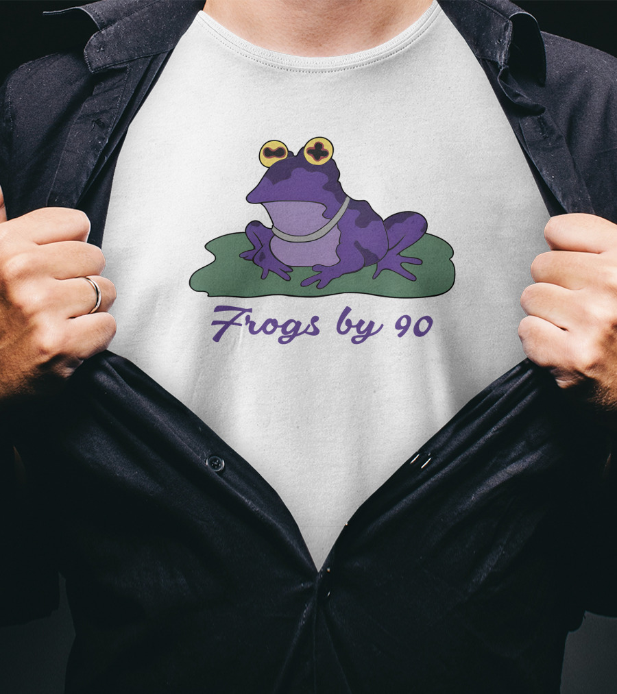 Frogs By 90 Purple Frog On Lily Pad T-Shirt