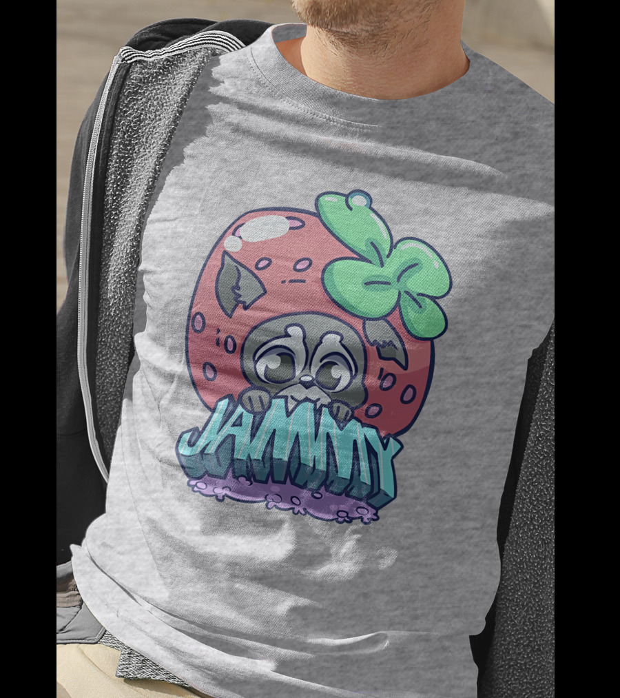 Jamplan Shop Jammin' Cute Strawberry Animal Jammy T-Shirt