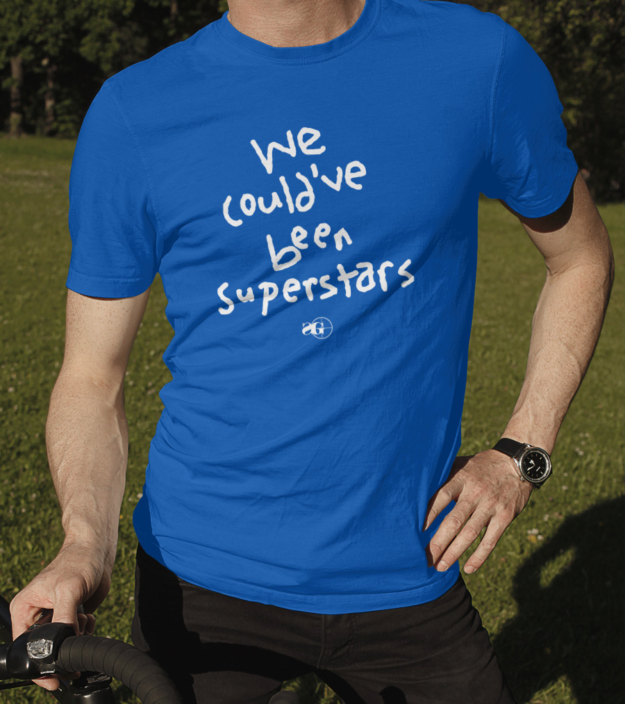 We Could've Been Superstars AG Blue Text T-Shirt