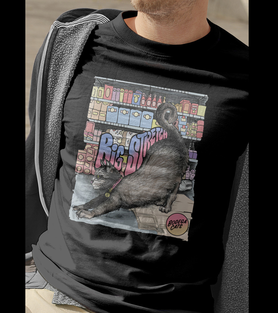 Bodega Cats Big Stretch In Grocery Aisle T-Shirt