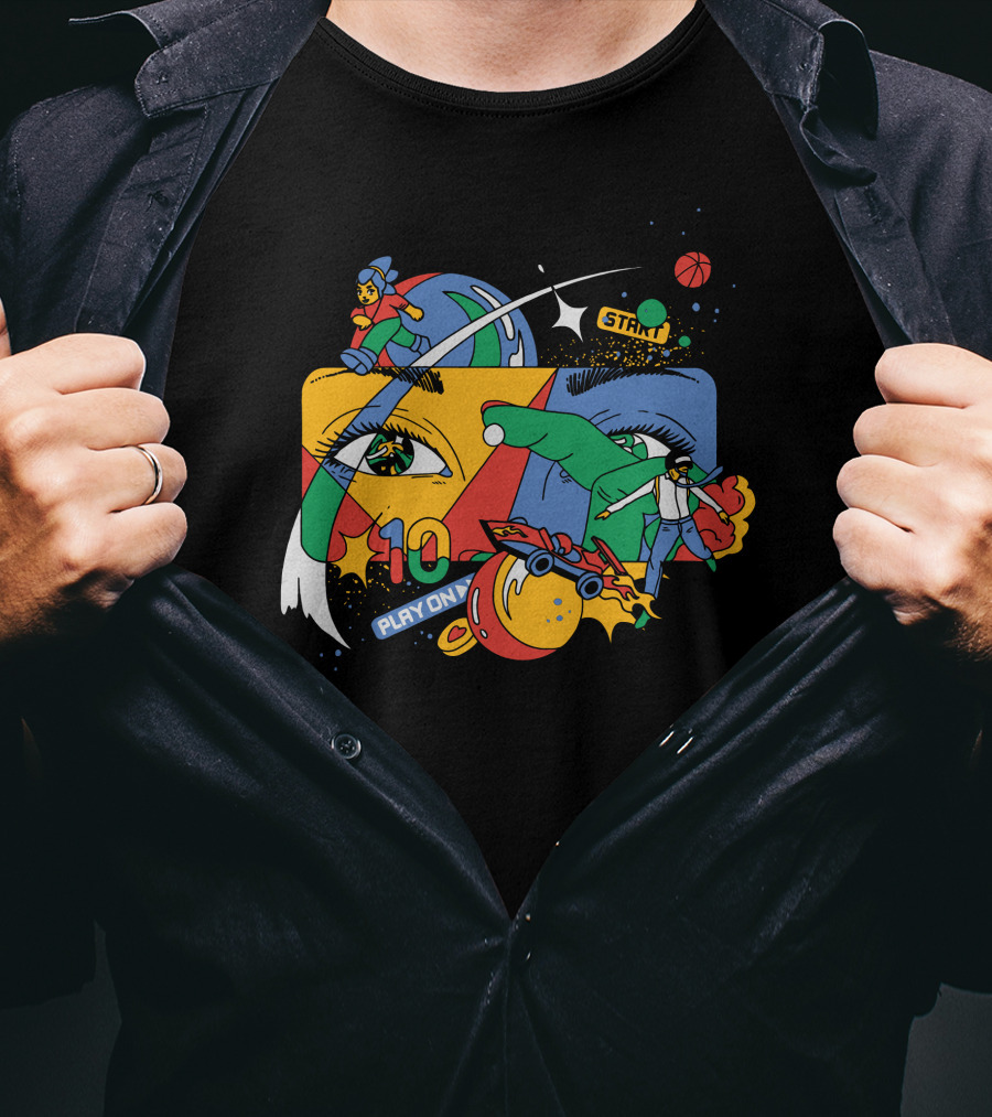 Claim A Google Play On 10 Start T-Shirt