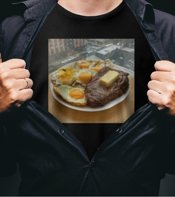 Steak And Eggs With Butter Plate T-Shirt