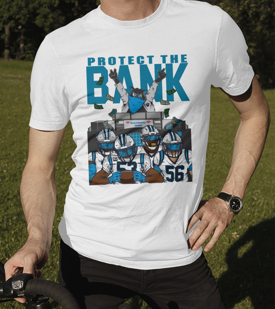 PROTECT THE BANK Bank Of America Stadium Football Team Gear T-Shirt