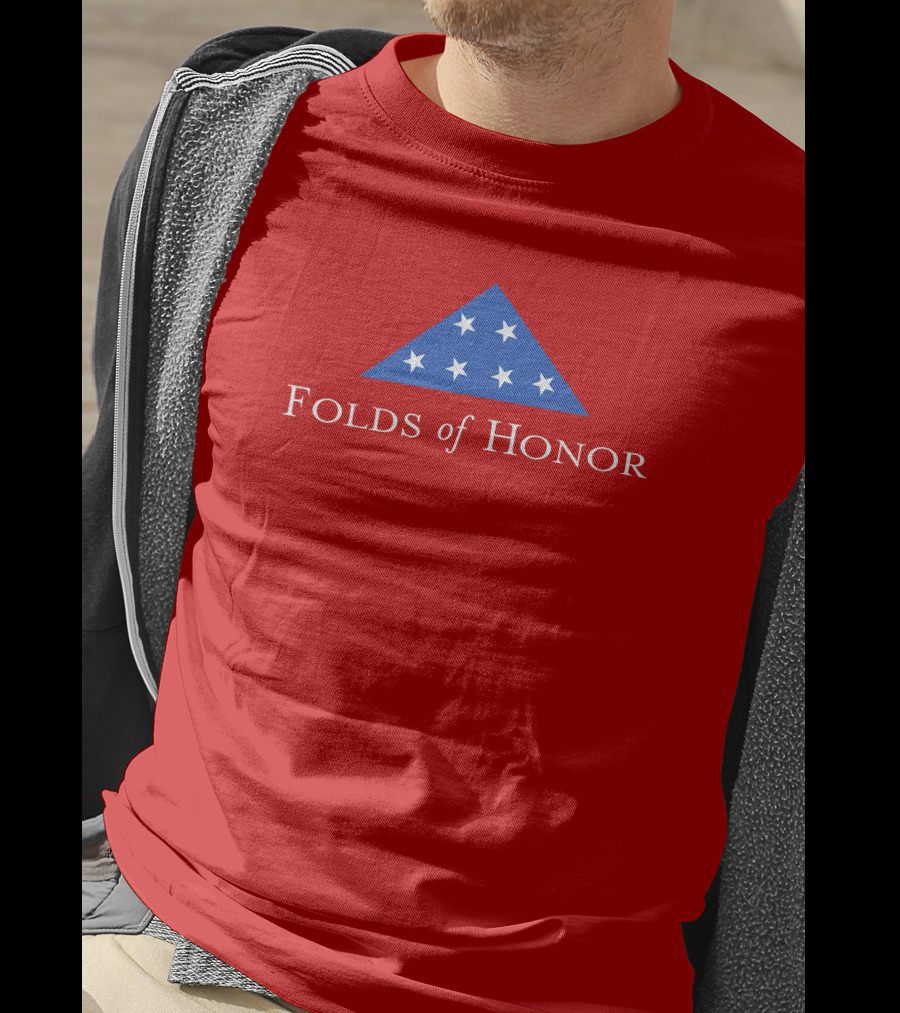 Dan Bongino Folds Of Honor Stars Triangle Blue T-Shirt
