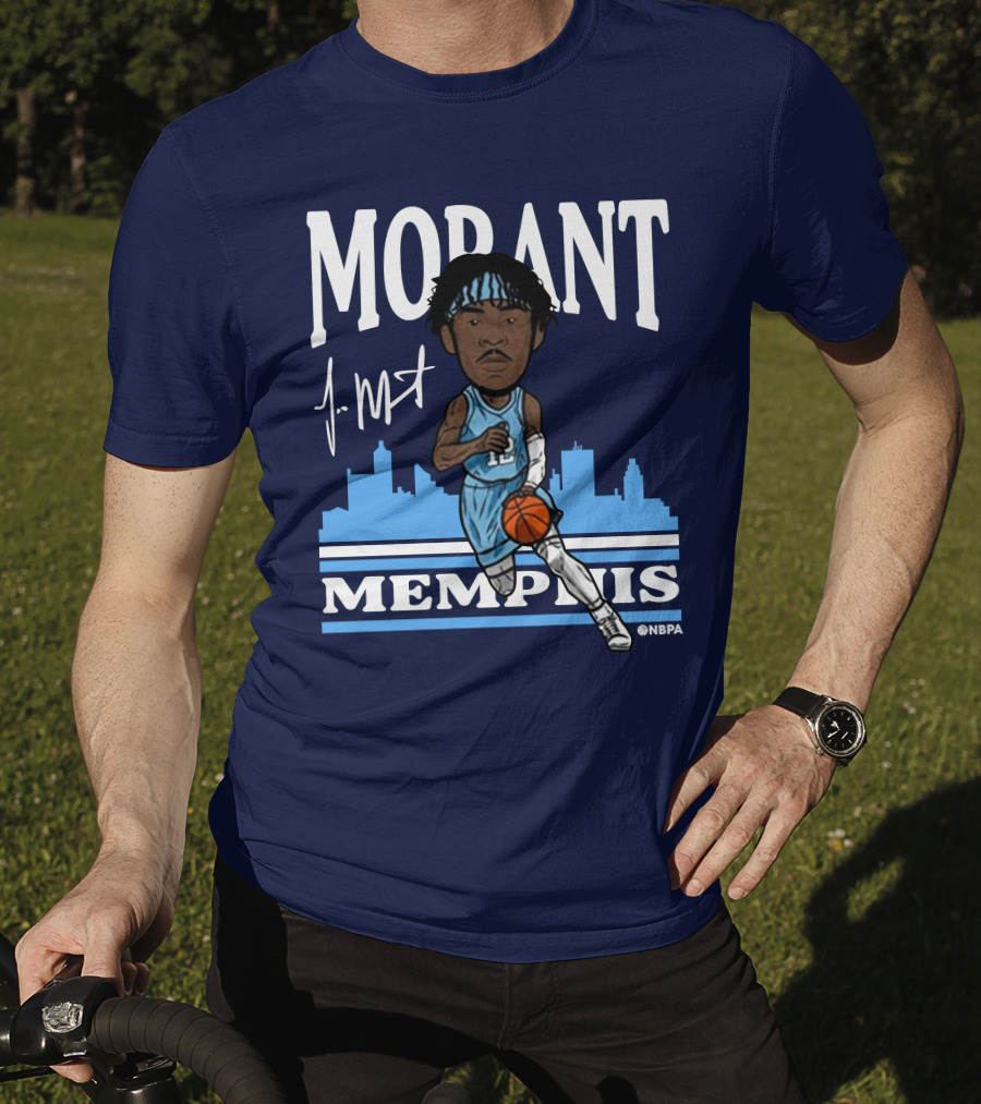 Morant Memphis Basketball Skyline NBPA T-Shirt