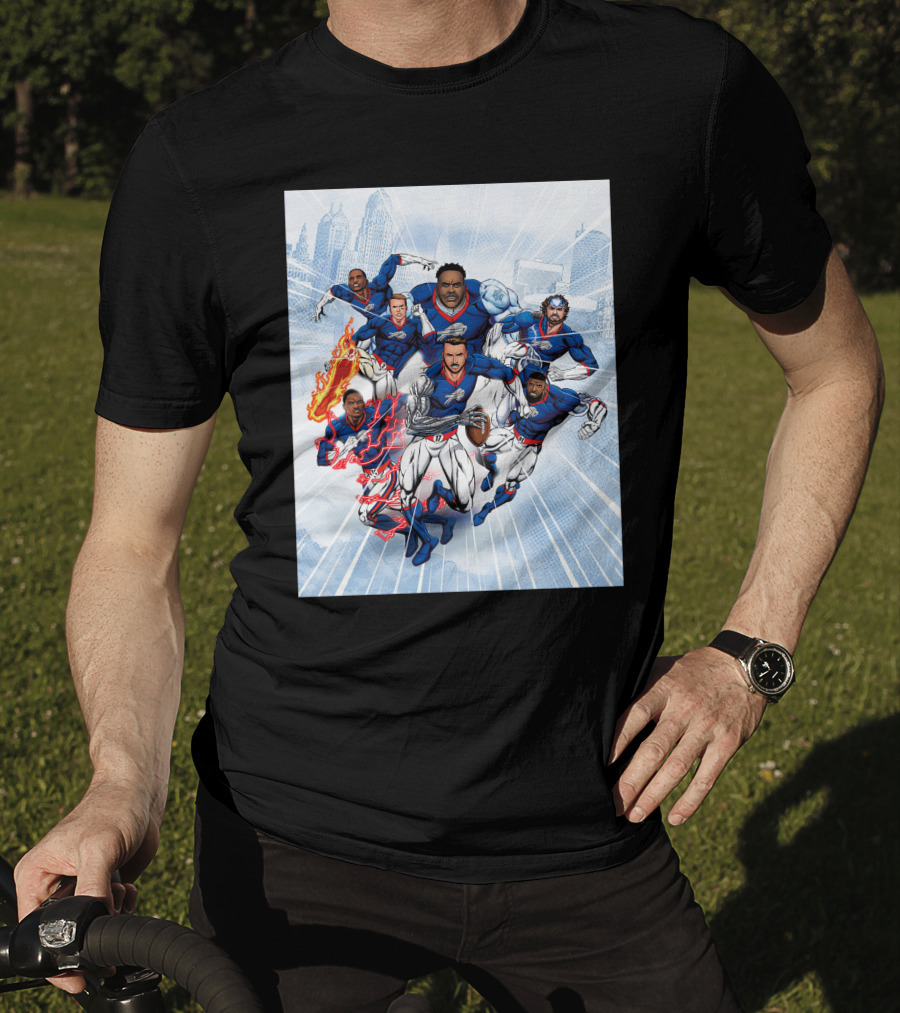 Buffalo Bills Super Hero Team Comic T-Shirt