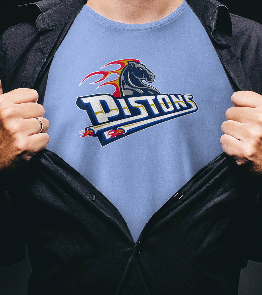 Pistons Horse Flames T-Shirt