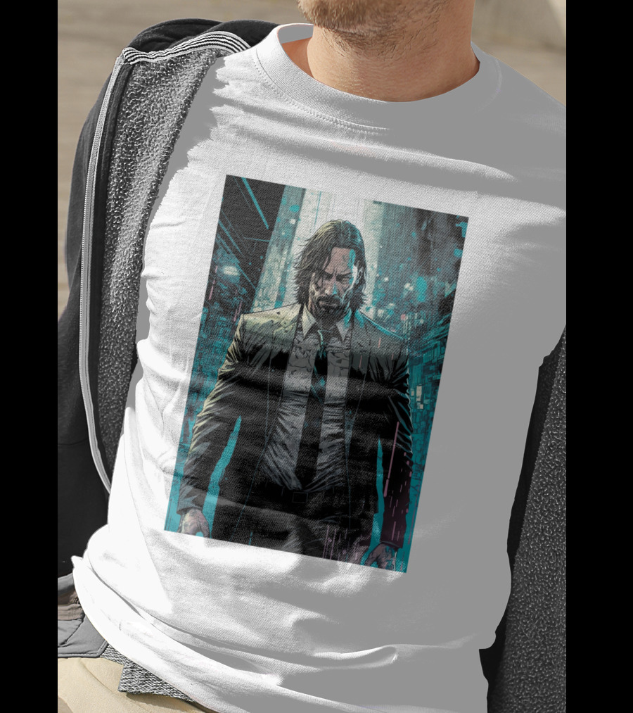 John Wick Comic Style Noir Scene T-Shirt