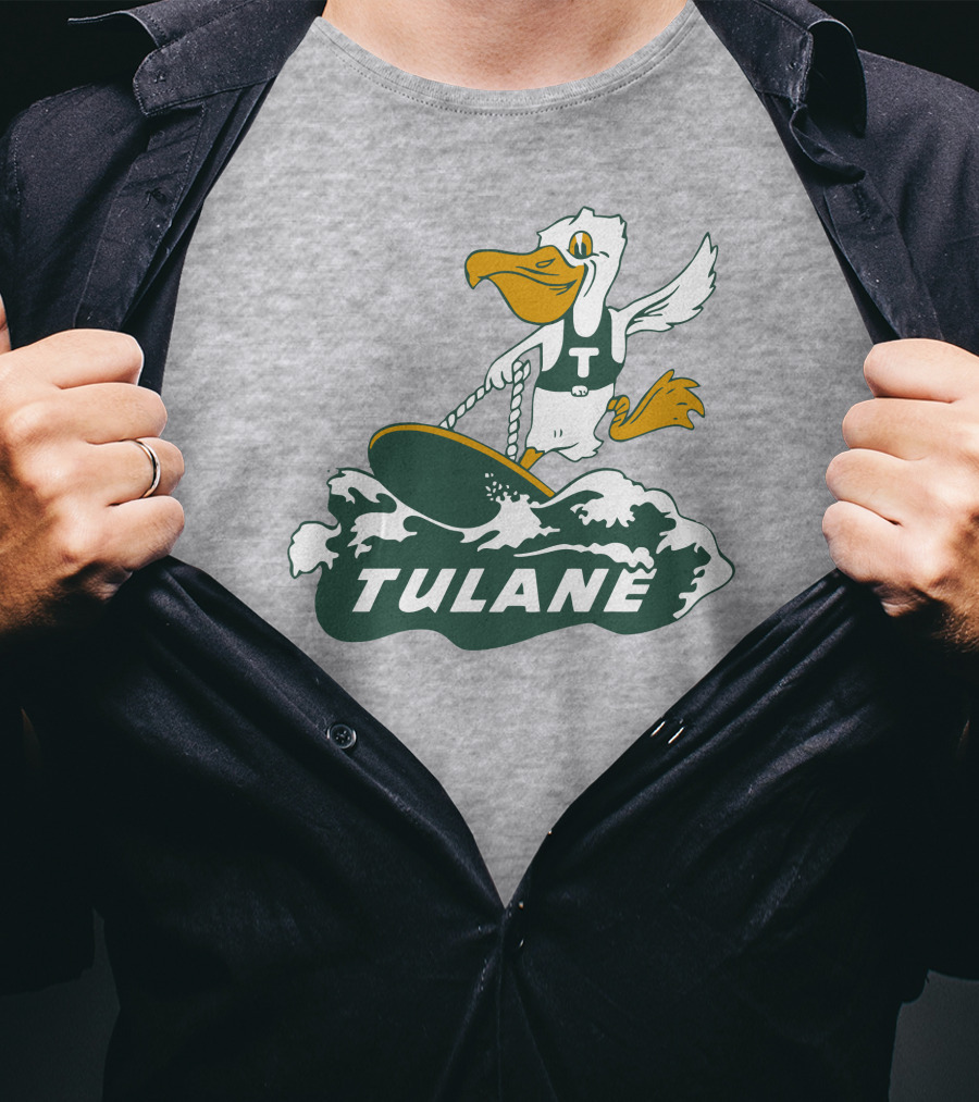 Vintage Tulane Surfing Pelican T-Shirt