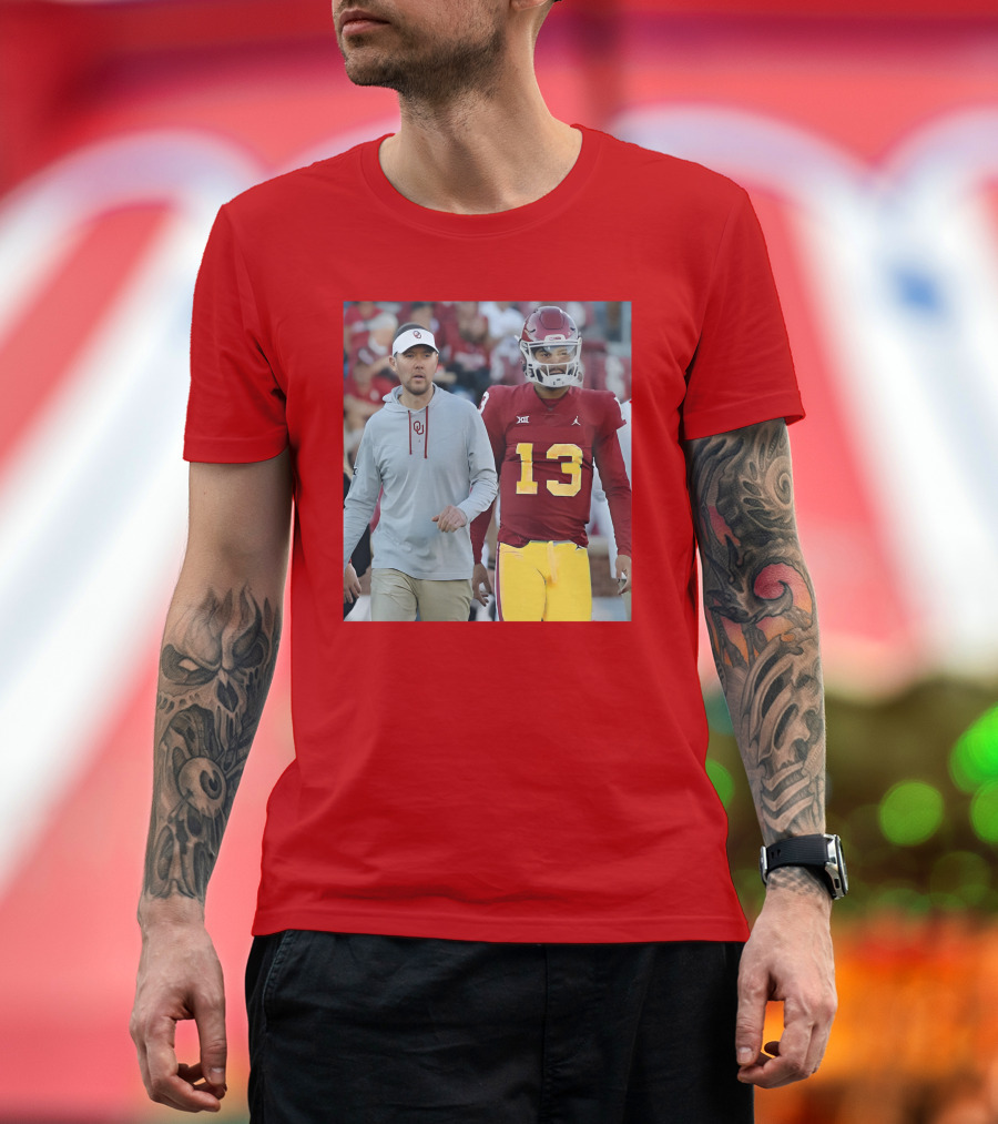 Caleb Williams and Spencer Rattler Oklahoma Football Showdown T-Shirt